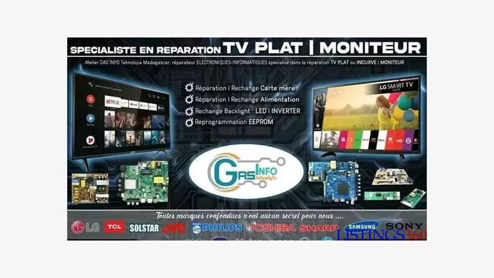 40,000 Ar Reparation Tv Plat Toutes Marques À Madagascar